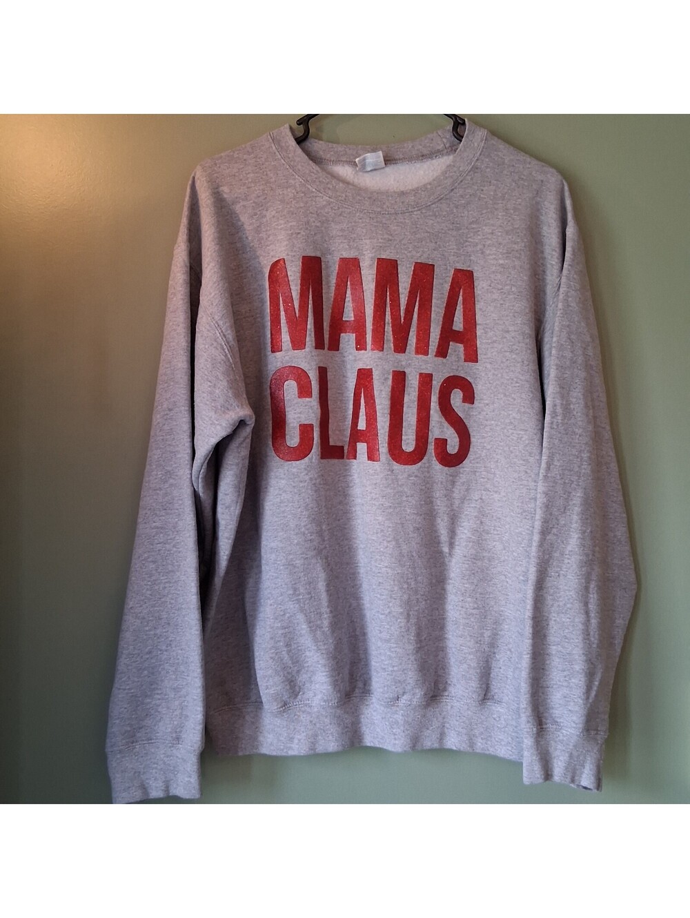 XL mama Claus grey sweatshirt